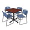 Kobe Kobe Square Table & Chair Set, Wood, Metal, Polypropylene Top TKB3636CH44BE - alternate 1